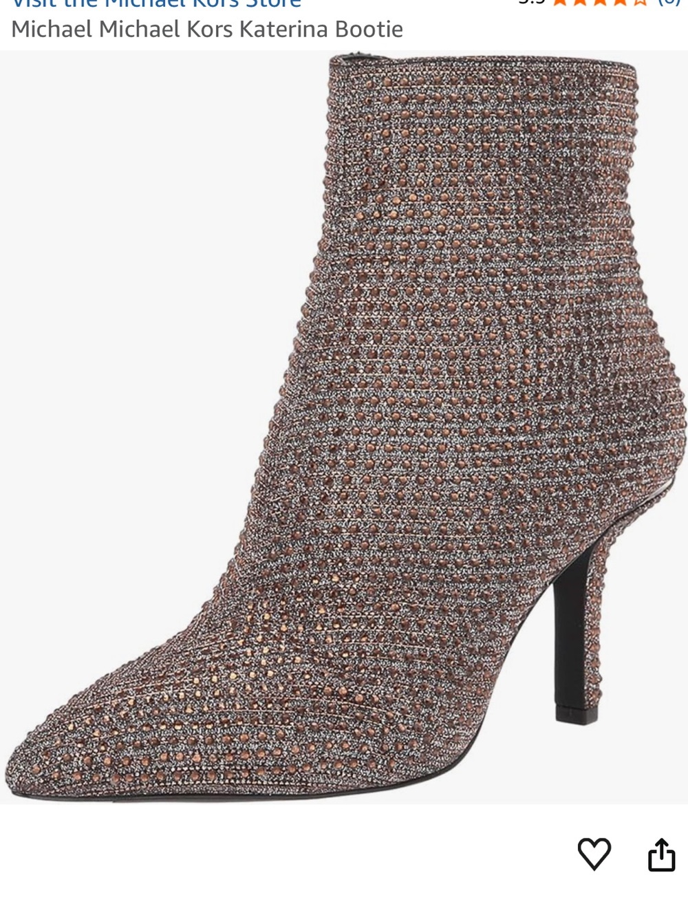 MICHAEL Michael Kors Rose Metallic Crystal Knit Ankle Bootie